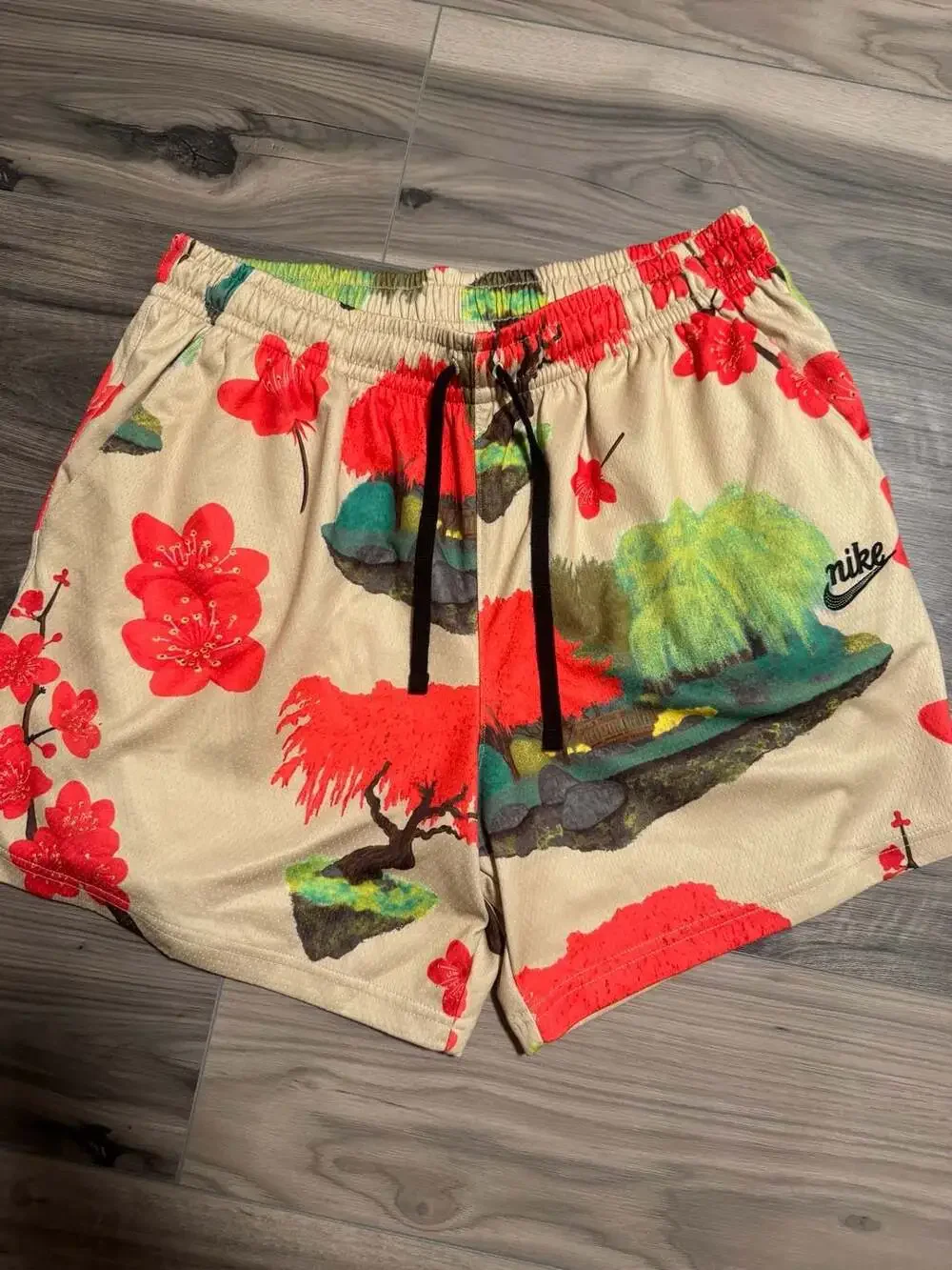 Nike Sportswear Cherry Blossom Floral Mesh Shorts Multi FN1843-783 Size Large